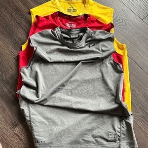 Nike Pro Combat Dri-fit bundle of 3 medium sleeveless shirts